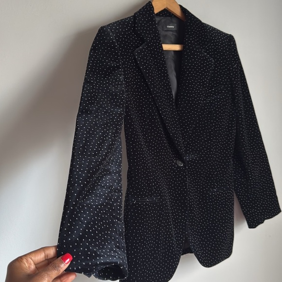 Theory Velvet Cinched Dotted Blazer - Picture 7 of 13